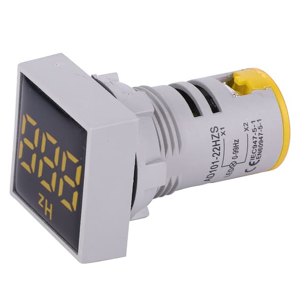 Digital LED Frekvensindikator AC 100V til 380V 20Hz til 75Hz Gul