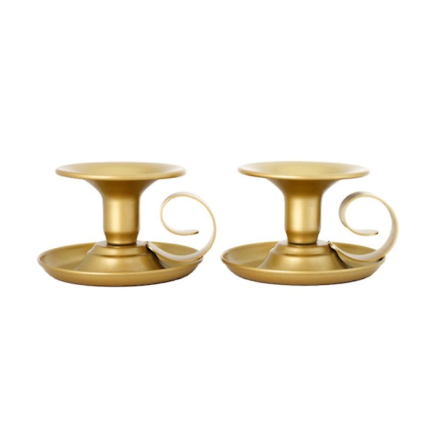 Ljusstake ornament (2 stycken) guld