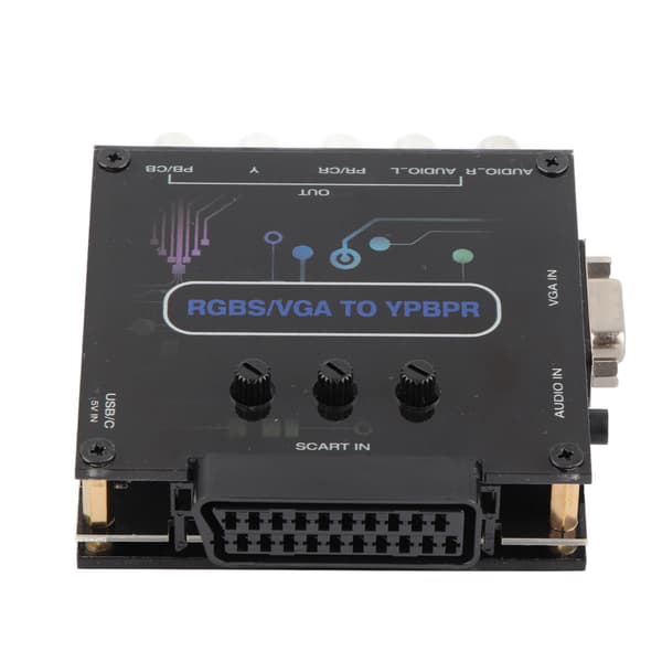 RGBS VGA SCART til YPBPR Komponent Konverter til SFC Genesis N64 Dreamcast Wii MD Saturn