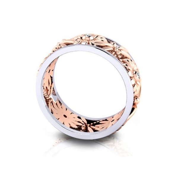Elegant solros trollslända ihålig glänsande metall fingerring kvinnor smycken julklapp US 8