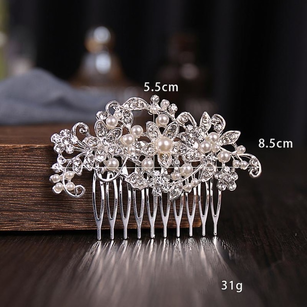 Pearl Flower Hårklämmor Legering Hårstyling Sidokam Brudhårbit Hårtillbehör för kvinnor