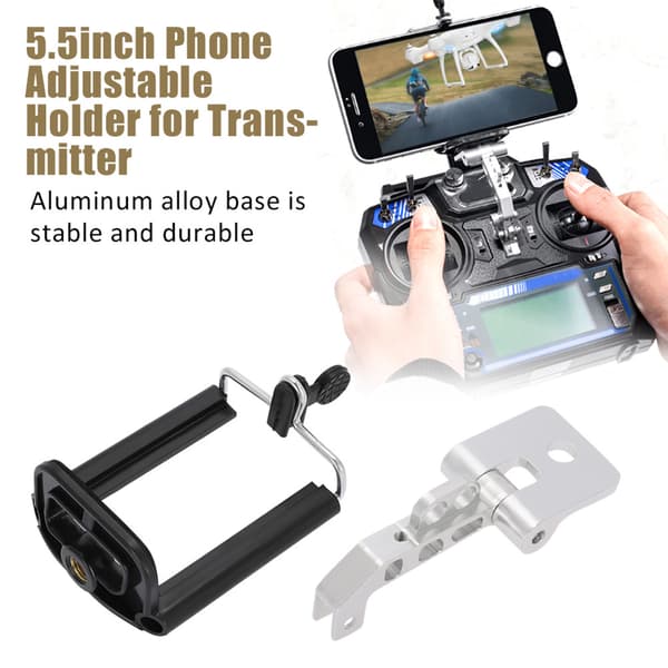 Justerbar telefonholder til Flysky FS-i6 FS-I6S FS-i6X sender 5,5 tommer