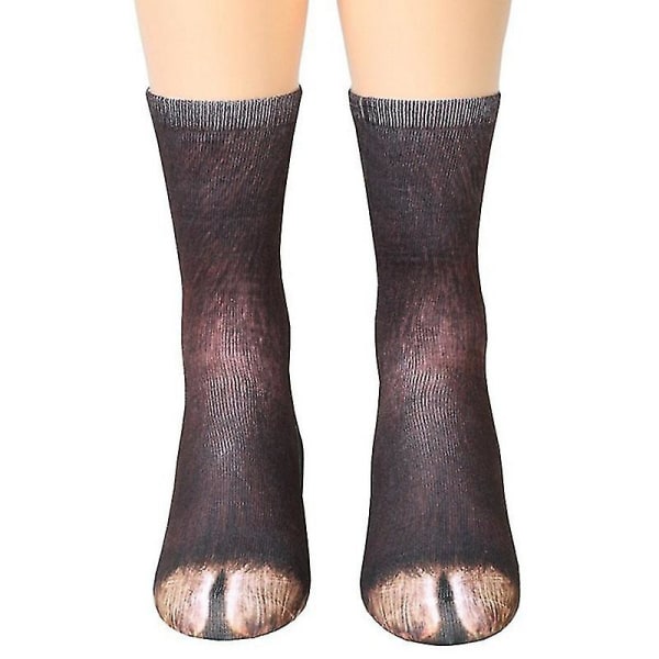 3D Sjov Unisex Stretch Print Animal Runde Sokker Donkey