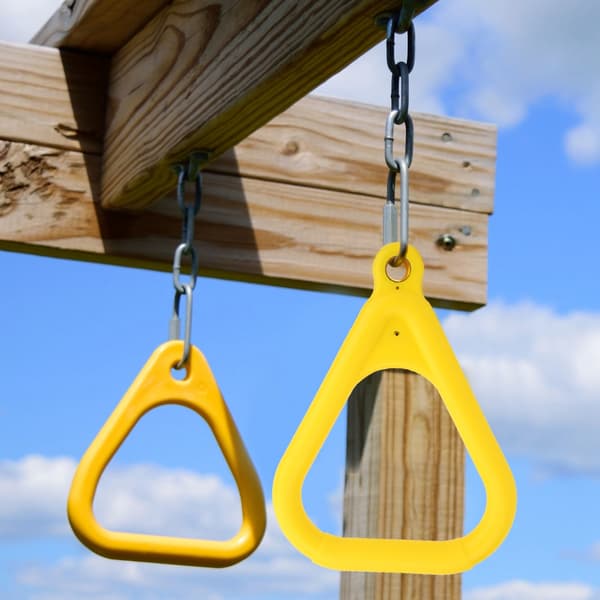 Plastgula Flygringar för Barn, Pull Up Ring för Sport, Utomhus & Inomhus Fitnessutrustning