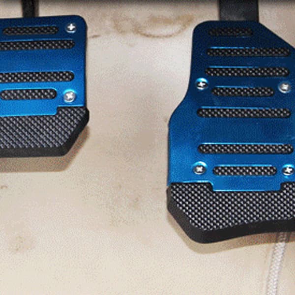 3 par antiskli slitesterke manuelle bilpedaldeksler blå