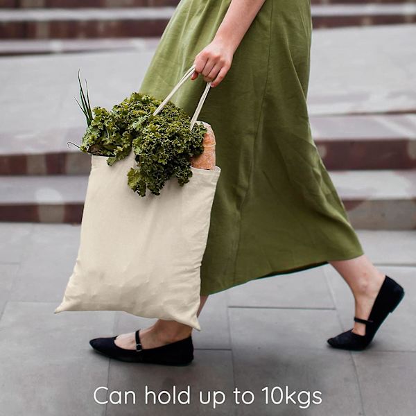 Stoftaske til kvinder, Genanvendelige indkøbstasker, Søde muleposer Æstetisk til Shopping, Strand, College A916-304 White