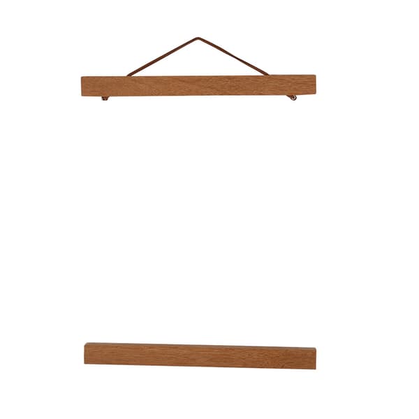 Magnetisk Sågspån Fotoram DIY Affisch Scroll Tryck Konstverk Hängare Teak Trä 21cm