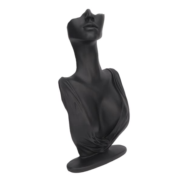 Sort Resin Elegant Letvægts Buste Display Stand til Halskæder med Stor Plads