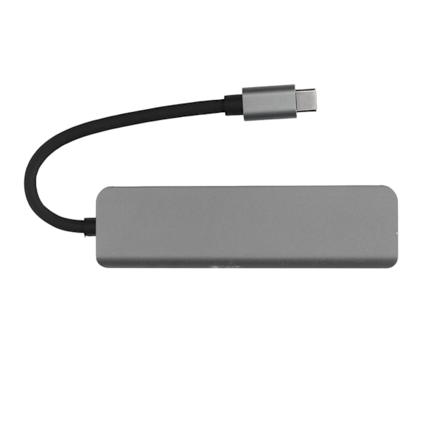 5-in-1 Type C Hub Type C - HD Multimedia Interface USB3.0 2 USB2.0 USB C PD Tuki 4K 30Hz Plug and Play USB C Hub Harmaa