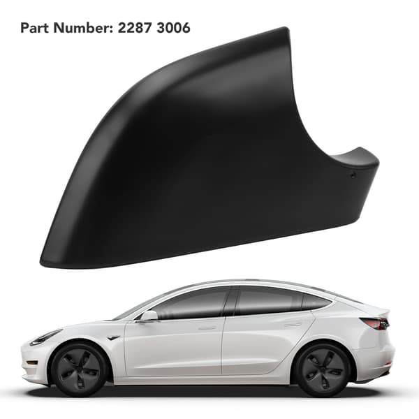 Højre bakspejldæksel nederste holder 2287 3006 erstatning for Tesla Model 3 2017 til 2022 sort