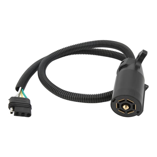 7-vejs rund til 4-vejs flad trailerstik kabel bremselys kontrol ledningsnet