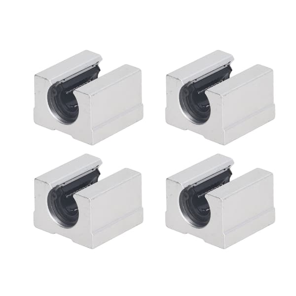 SBR12UU Lineær Lejeblok 4 Enheder Aluminium Legering Åben Lineær Slide Guide
