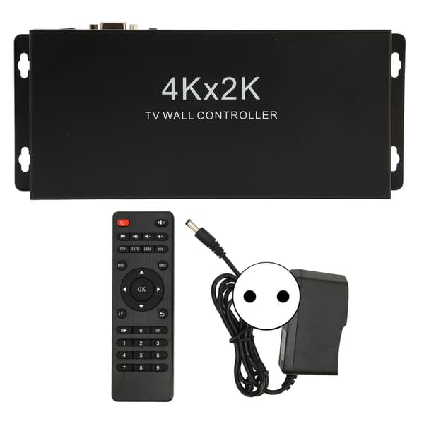 HD Multimedia Interface 1 inn 4 ut 4K videoprosessor TV-veggkontroller PC bærbar PC 100–240 V EU-plugg