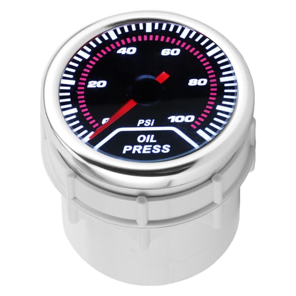 52 mm 2 tommer LED olietryksmåler 0-100 PSI sensor til 12V 4 6 8 cylinder biler