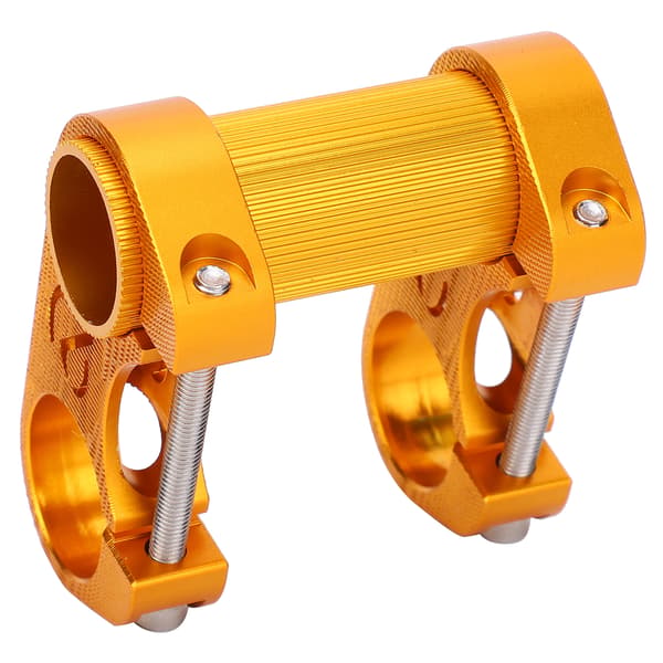 Vikbart Cykelstyre 25.4mm Aluminiumlegering Ihåligt SP8 Modifierat Dubbelstam Guld