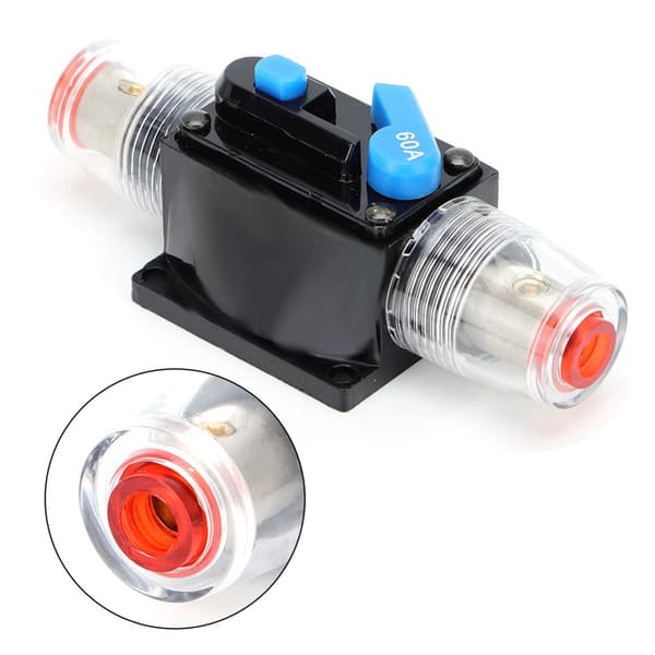 Auto 12V 60 Amp Bil Båt Audio Manuell Reset Strømbryter Sikring Støtte