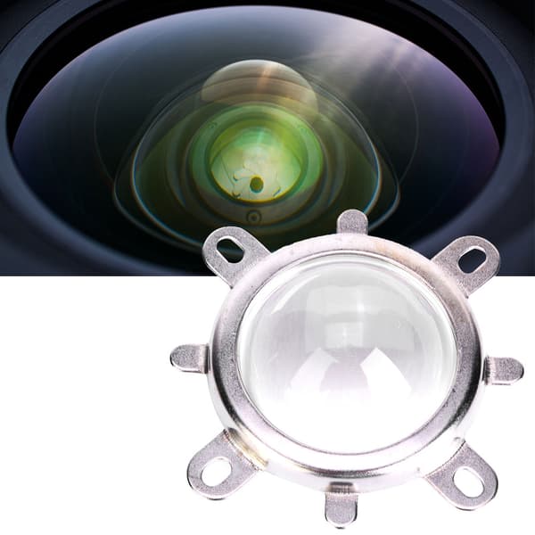 44mm Optisk Glaslins 50mm Reflektor Kollimator Kopp Snabbmontering för 20-100W LED-ljus 60 Grader