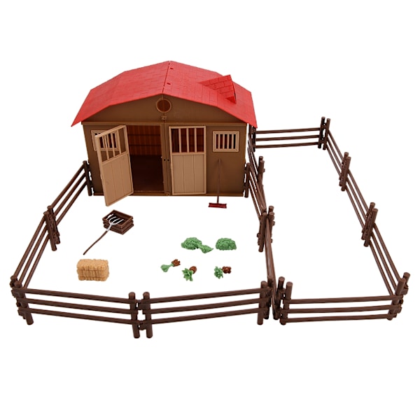 Simulerings Mini Bondegård Scenmodel - Tilbehørssæt til gårdslegetøj til børn