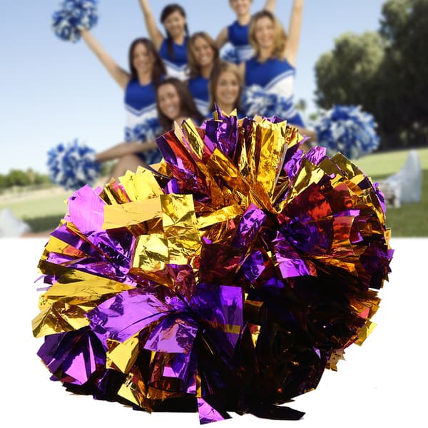 2 stk. Dobbelt Hoved Cheerleading Dance Pompoms Blomst Bold til Sport Match Tilbehør