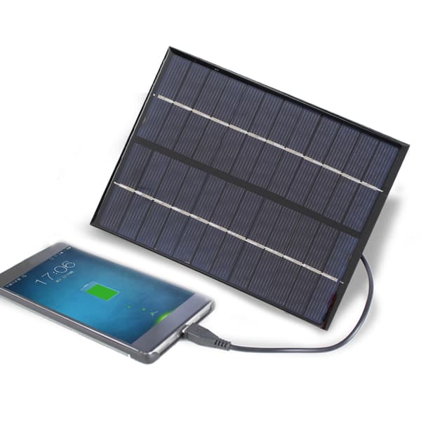 2W 12V Solpanel Polykristallin Silikon DIY Utomhus Bärbar Laddare med Klämma