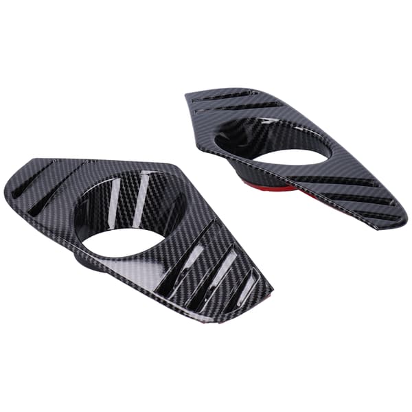 2 st Front Dimljus Lamp Skydd Dekorativa Trim Kolfiber Stil Passar för RAV4 2019‑2021