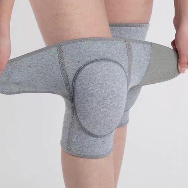 Ett par halkfria mjuka knäskydd för dans som andas Gray M