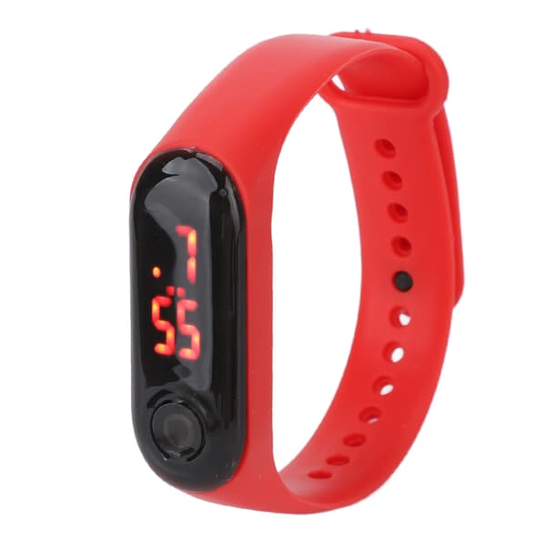 Mini Lade Rød LED Digital Ur Silikone Rem Sport Studerende