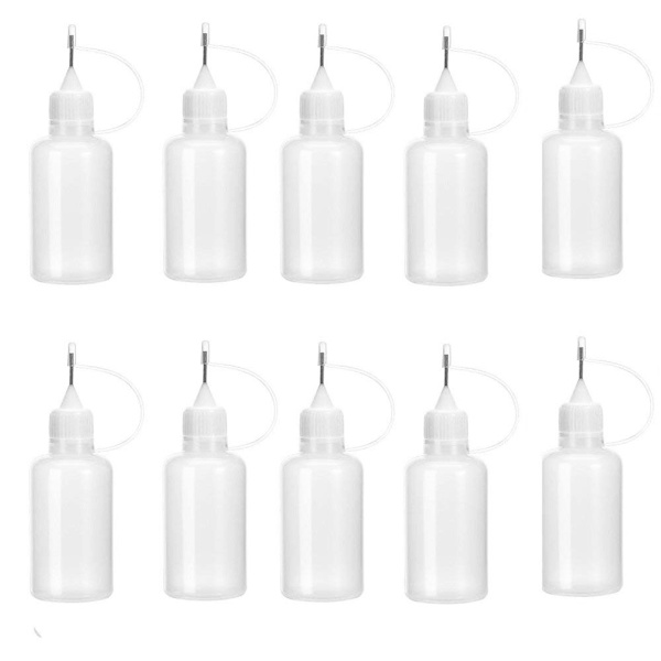 6-pack 30 ml limflaskor med nålspets DIY pappersquilling konstverktyg