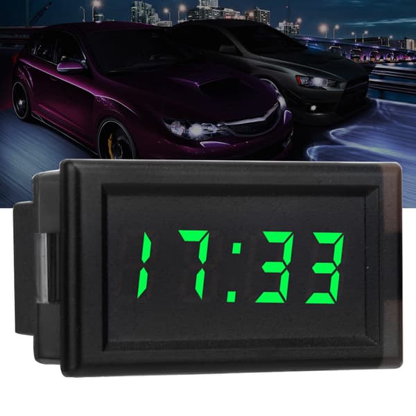 DC 4.5 30V Vattentät Bil Auto Elektronisk LED Digital Klocka Grön Display
