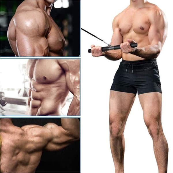 Roterende Rett Stang DIY Biceps Pull Up Bar med Håndgrep for Profesjonelt Treningsstudio