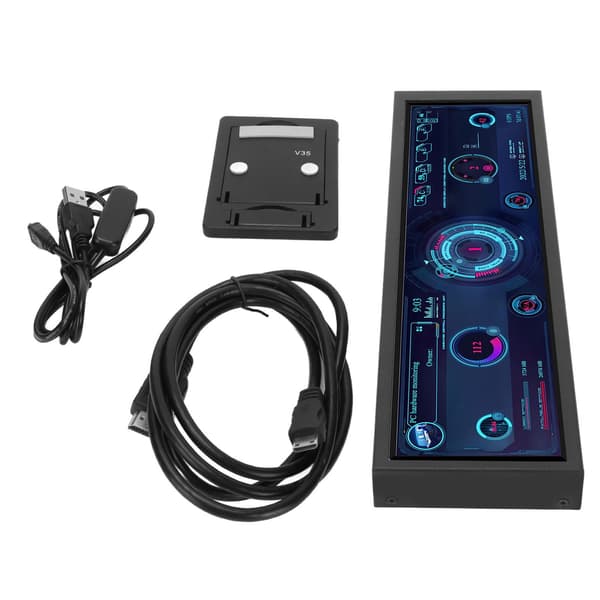 8,8 tuuman IPS-näyttö 1920x480 CPU GPU SSD-datan lämpötilanäyttö kotelon alinäyttö Windowsille