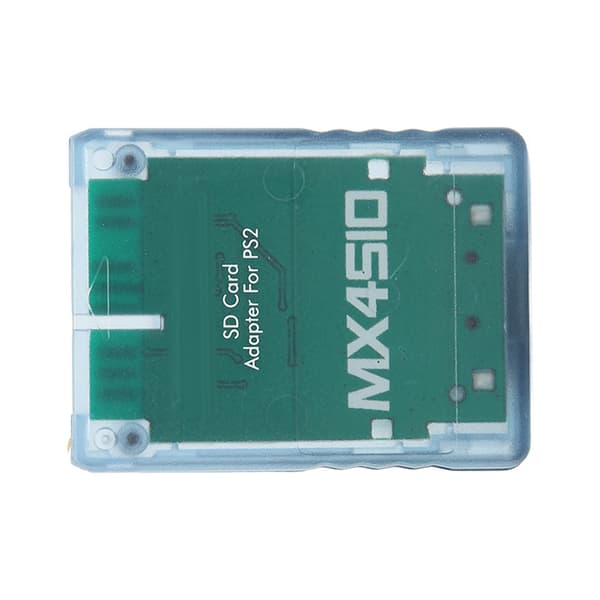 MX4SIO SIO2SD Håndlavet PS2 Hukommelseskort Adapter Transparent Blå