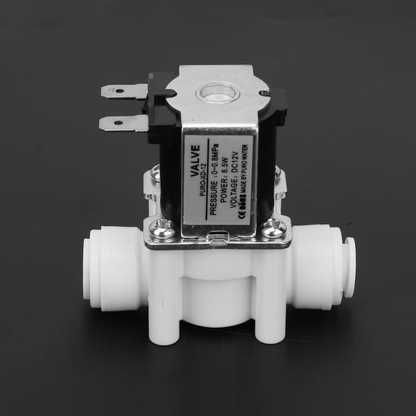 12V DC Elektrisk magnetventil i plast, snabbkoppling, normalt stängd