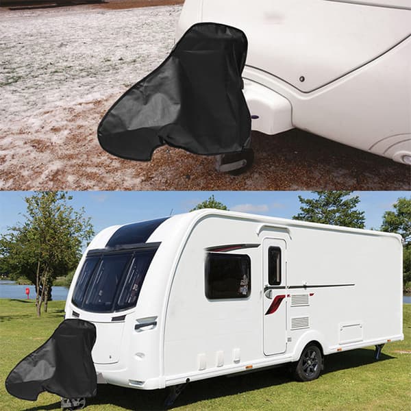Campingvogn Trækstangsafdækning Trailer Trækstangsafdækninger Universal Vandtæt Trækstangsafdækning til Campingvogn PVC Sort
