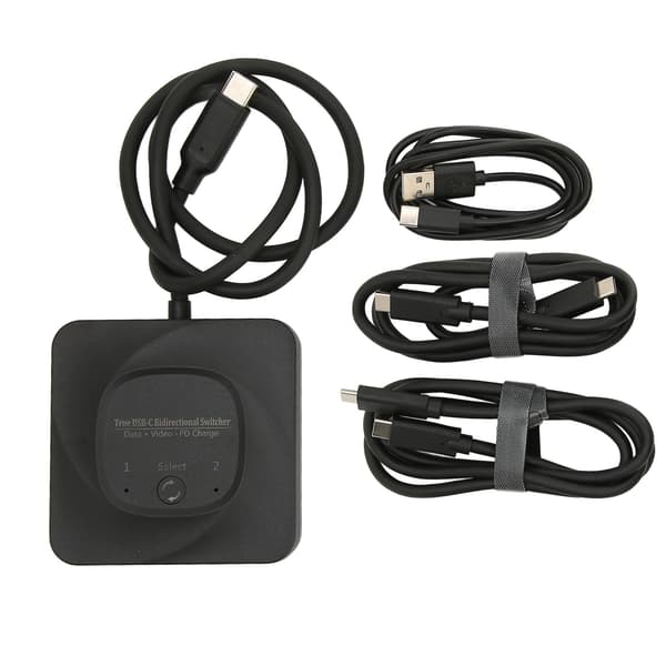 USB C Switch 2 i 1 Udgang Plug and Play 8K 60Hz HD Bi-direktionel Switch Splitter med Strømindikator til Computere
