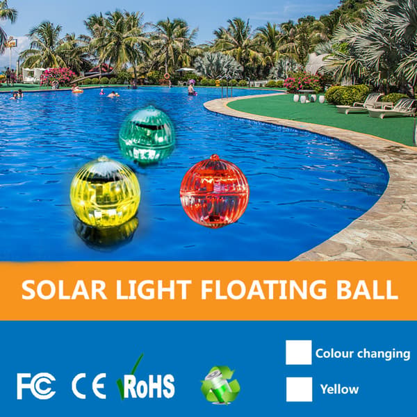 Farverig Solar Flydende Lampe til Pools Søer Haver