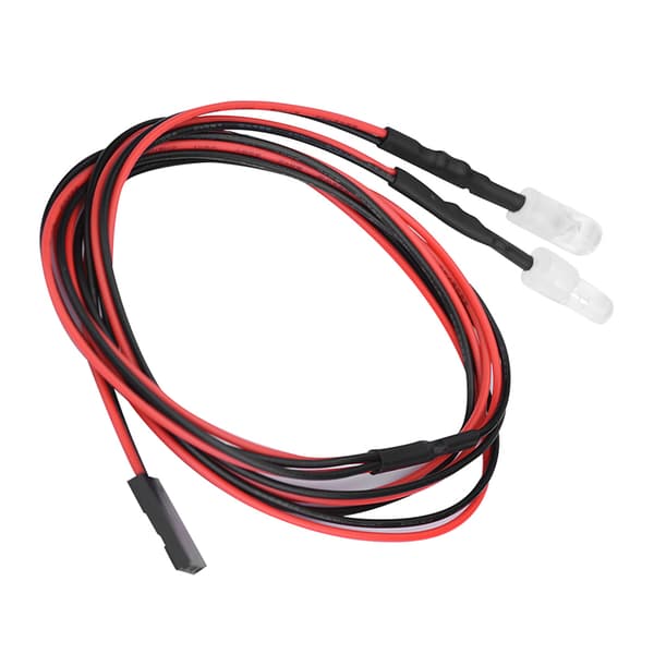 RC Bil LED-forlygter - 2 stk 5 mm røde lamper til 1/10 model driftbiler