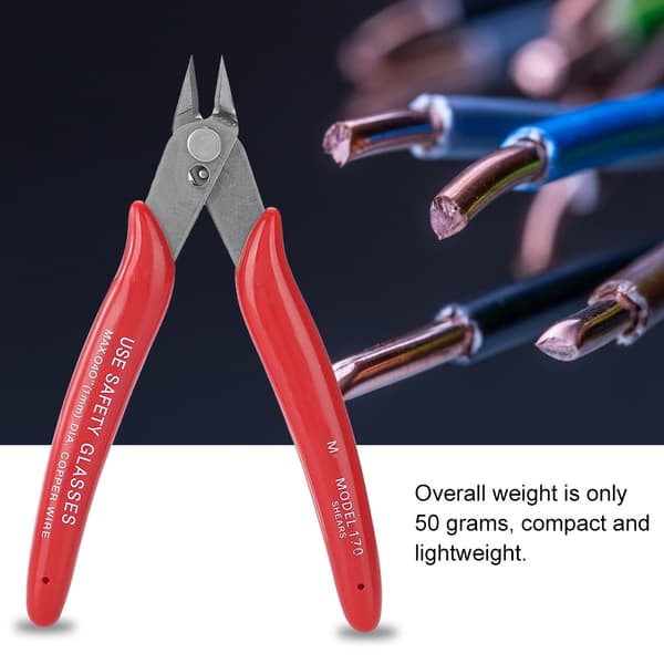 Sideklipper Diagonal Wire Cutter Stålkabelværktøj Rød