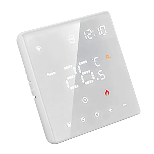 Tuya Smart Termostat Digital Temperaturkontroll Touch Switch 16A 100-250VAC Vit Golvvärme