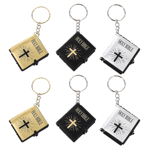 6 kpl avaimenperäriipus Raamattu avaimenperä riipus avaimenperä Ornamentti miniriipus