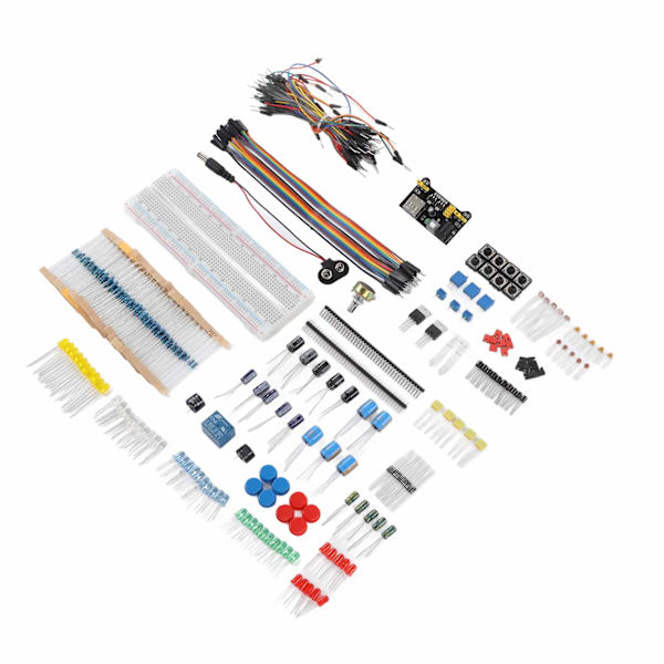 Elektronik Komponent Starter Kit 830 Bindepunkter Breadboard Modstand Kondensator Diode Modul til Arduino R3