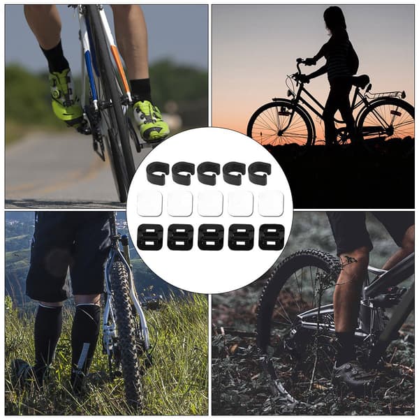 5Set Cykelkabel Fast Klämma Konverteringssäte Cykel Oljerör Ram Fästfäste Svart