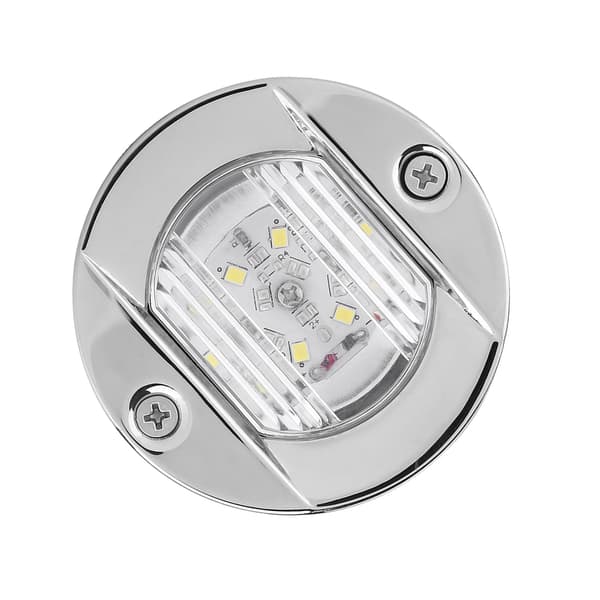 12V Marine Agteranker Spejl Hvid LED Rustfrit Stål Vandtæt Navigationslys