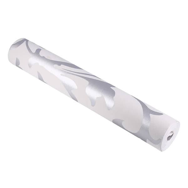 3D Vertikal Tapet Silver Nonwoven Sovrumsinredning