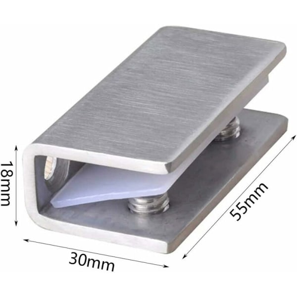 304 stempling firkantet klip wire drawing 8-12mm2pcs304 rustfrit stål glas sandwich panel klip egnet til værktøjsrum