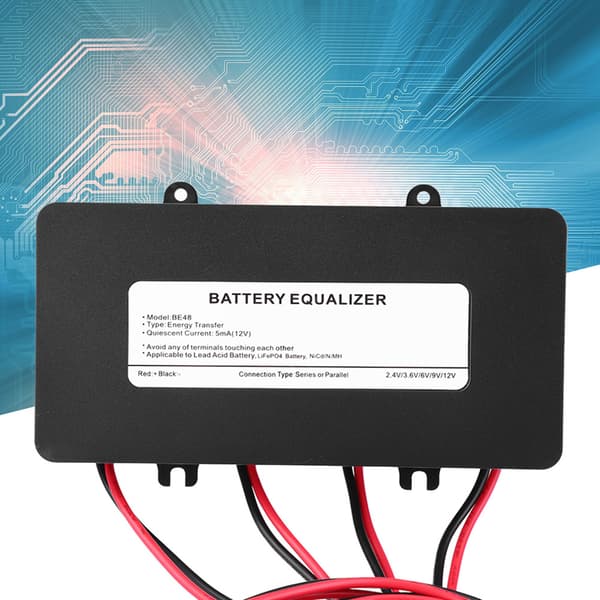 48V Sort Solcellesystem Batteri Equalizer med Beskyttelse mod Omvendt Tilslutning