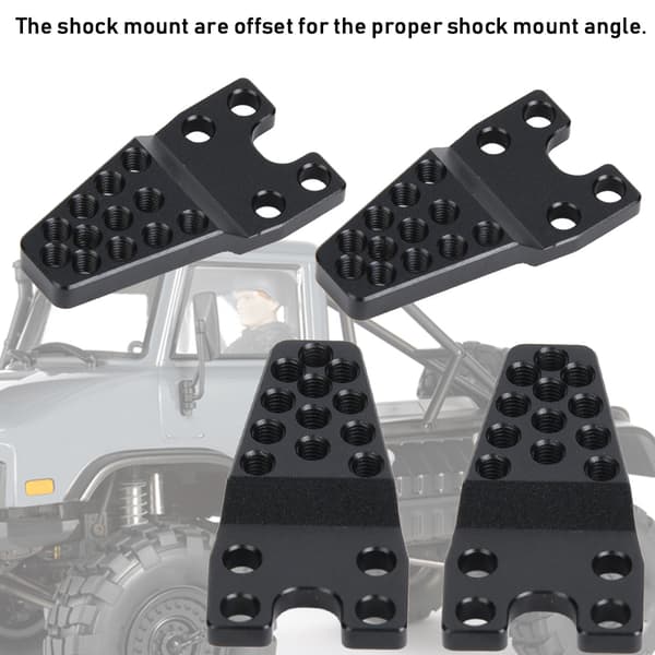 Axial SCX10 Aluminium Nedre Støddæmperbeslag Sort