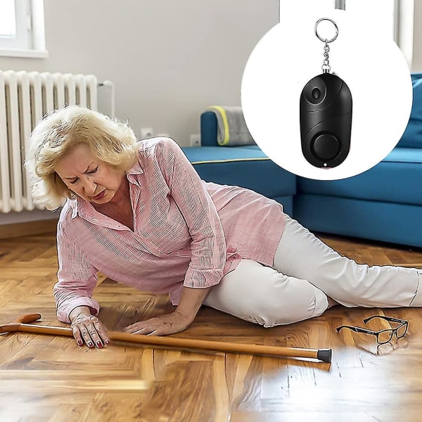 Fong Fong Personlig Alarm Selvforsvar Alarm Nødsituation Selvforsvar Sikkerhedsalarm Nøglering Led Lommelygte Antiangreb Værktøj