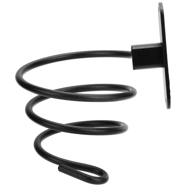 Vægmonteret Hårtørrerholder Badeværelsesventilator Organizer Sort