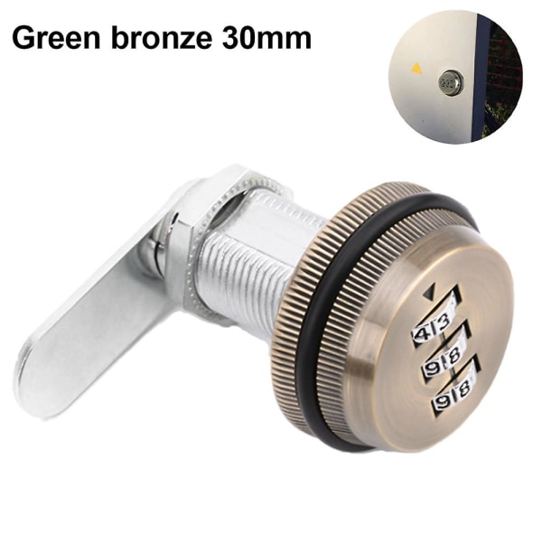 Piao Combination Cam Lukot Turvalukot Kirkas kromi sinkkiseos Salasanakoodattu lukko laatikkokaapin laatikon turvallisuutta varten Green bronze